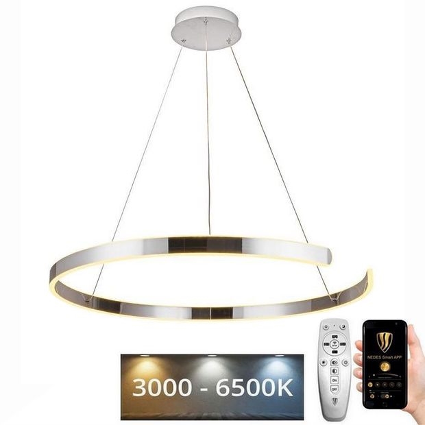 LED Hämardatav lühter LED/100W/230V 3000-6500K d. 80 cm + kaugjuhtimispult