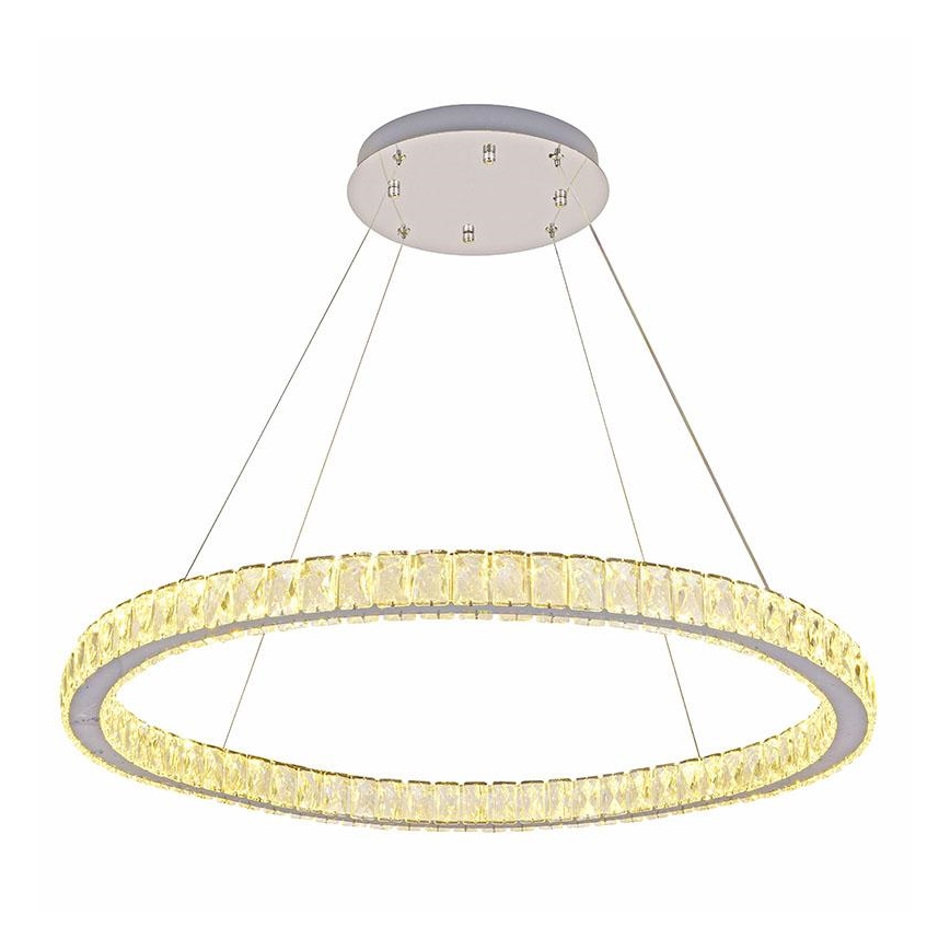 LED Hämardatav kristall-lühter LED/100W/230V 3000-6500K hõbedane + kaugjuhtimispult