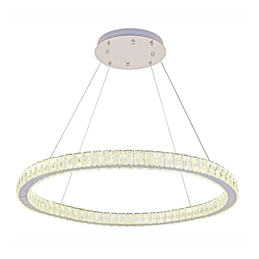 LED Hämardatav kristall-lühter LED/100W/230V 3000-6500K hõbedane + kaugjuhtimispult