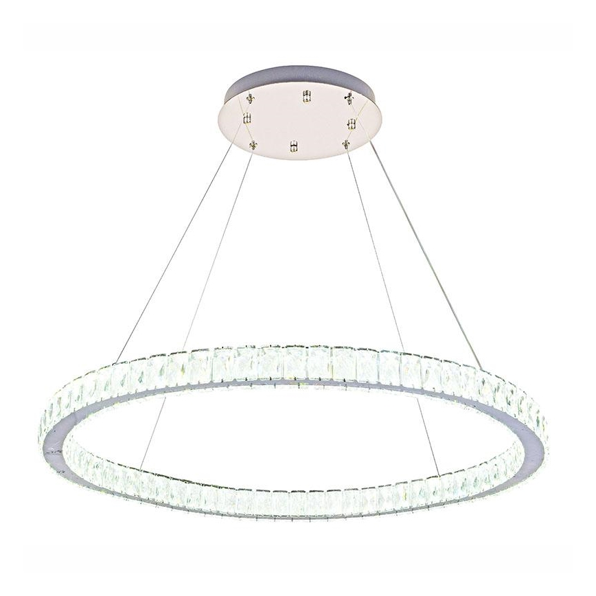 LED Hämardatav kristall-lühter LED/100W/230V 3000-6500K hõbedane + kaugjuhtimispult