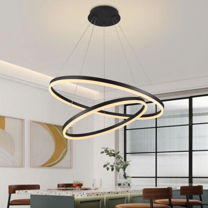 LED Hämardatav lühter LED/100W/230V 3000-6500K d. 80 cm + kaugjuhtimispult