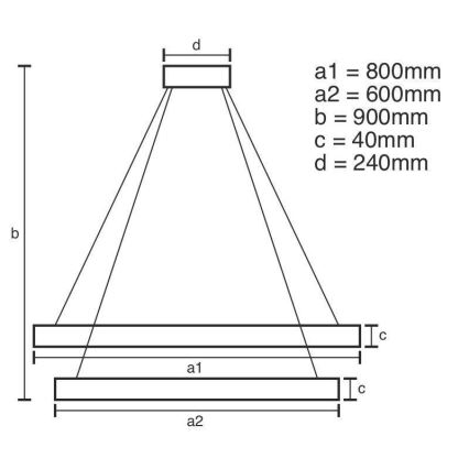 LED Hämardatav lühter LED/100W/230V 3000-6500K + kaugjuhtimispult