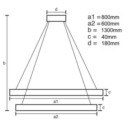 LED Hämardatav lühter LED/100W/230V 3000-6500K + kaugjuhtimispult