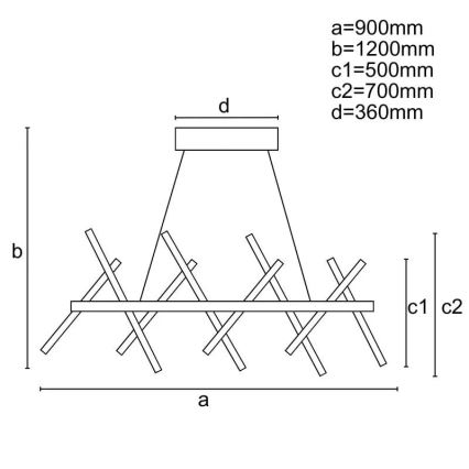 LED Hämardatav lühter LED/100W/230V 3000-6500K + kaugjuhtimispult