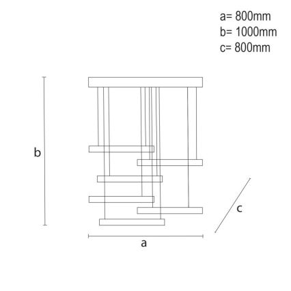 LED Hämardatav lühter LED/100W/230V 3000-6500K + kaugjuhtimispult