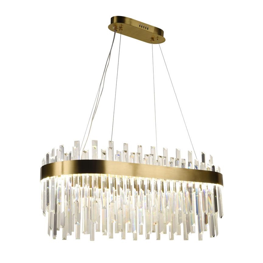LED Hämardatav kristall-lühter LED/100W/230V 3000-6500K kuldne + kaugjuhtimispult