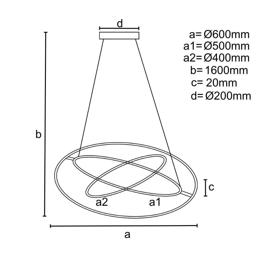 LED Hämardatav lühter LED/105W/230V 3000-6500K d. 60 cm + kaugjuhtimispult