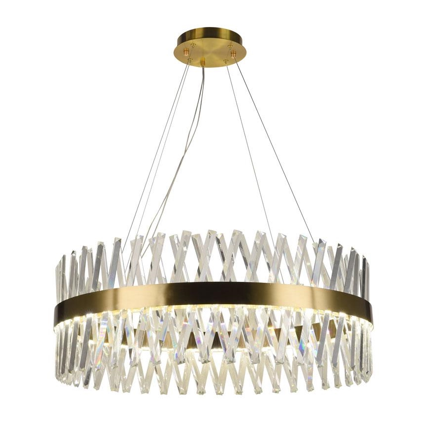 LED Hämardatav kristall- lühter LED/110W/230V 3000-6500K kuldne + kaugjuhtimispult