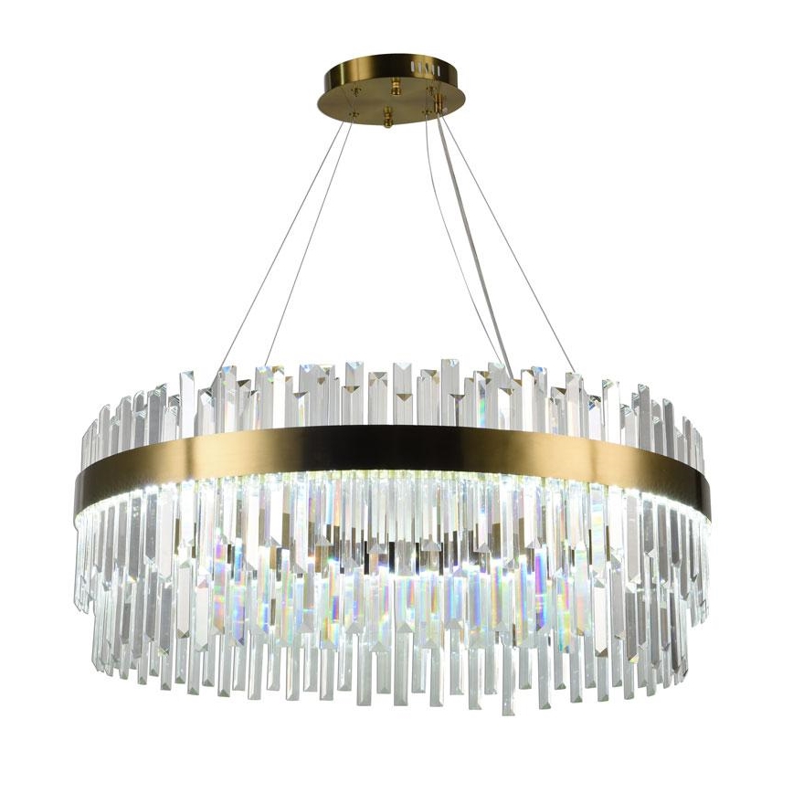 LED Hämardatav kristall- lühter LED/110W/230V 3000-6500K kuldne + kaugjuhtimispult