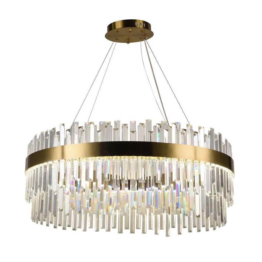 LED Hämardatav kristall- lühter LED/110W/230V 3000-6500K kuldne + kaugjuhtimispult