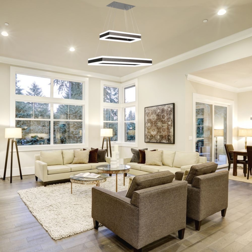 LED Hämardatav lühter LED/113W/230V 3000K pruun