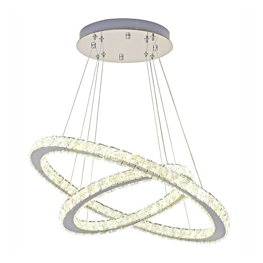LED Hämardatav kristall-lühter LED/115W/230V 3000-6500K hõbedane + kaugjuhtimispult