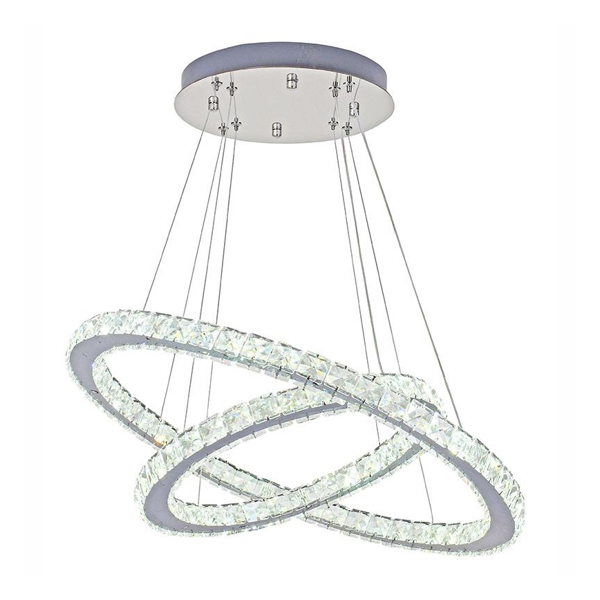 LED Hämardatav kristall-lühter LED/115W/230V 3000-6500K hõbedane + kaugjuhtimispult