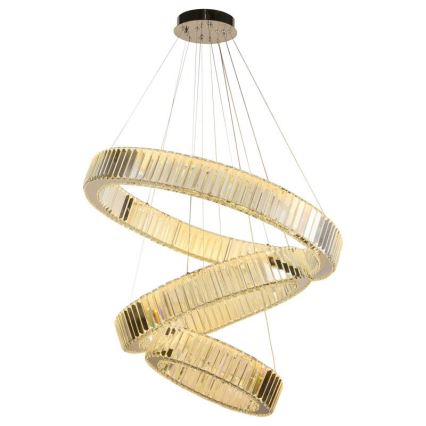 LED Hämardatav kristall-lühter LED/115W/230V 3000-6500K läikiv kroom + kaugjuhtimispult