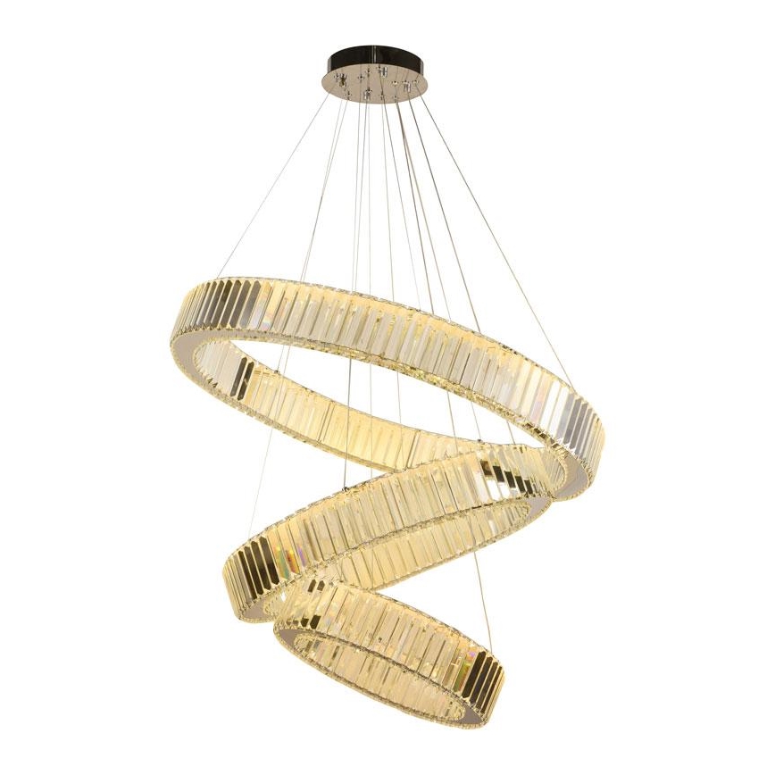 LED Hämardatav kristall-lühter LED/115W/230V 3000-6500K läikiv kroom + kaugjuhtimispult