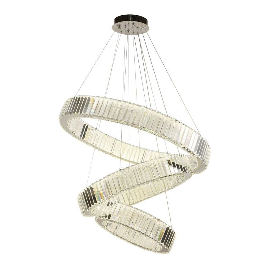 LED Hämardatav kristall-lühter LED/115W/230V 3000-6500K läikiv kroom + kaugjuhtimispult