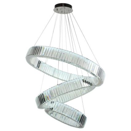 LED Hämardatav kristall-lühter LED/115W/230V 3000-6500K läikiv kroom + kaugjuhtimispult