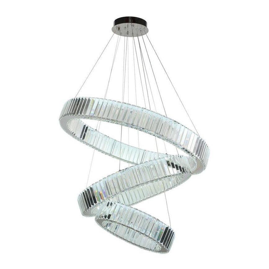 LED Hämardatav kristall-lühter LED/115W/230V 3000-6500K läikiv kroom + kaugjuhtimispult