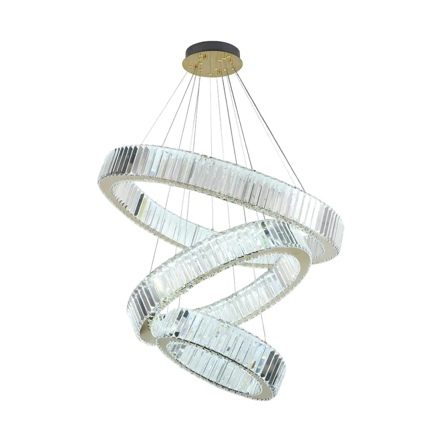 LED Hämardatav kristall-lühter LED/115W/230V 3000-6500K kroom/kuldne + kaugjuhtimispult
