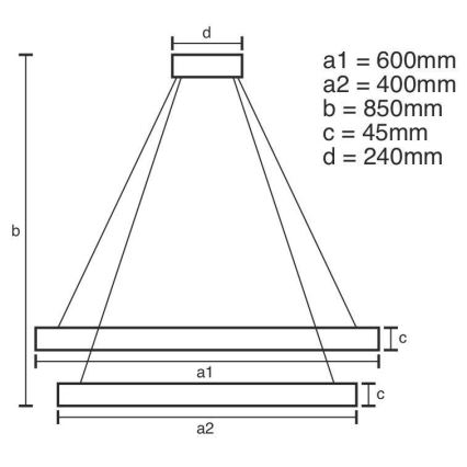 LED Hämardatav lühter LED/120W/230V 3000-6500K d. 60 cm + kaugjuhtimispult