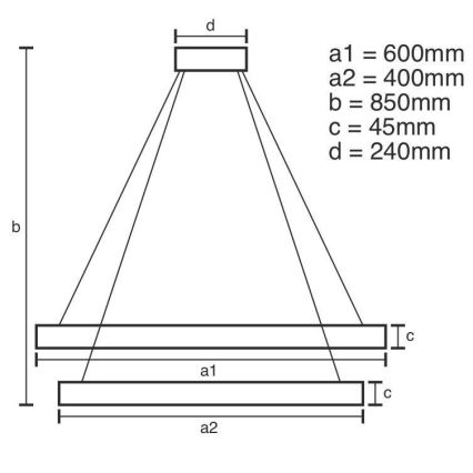 LED Hämardatav lühter LED/120W/230V 3000-6500K d. 60 cm + kaugjuhtimispult