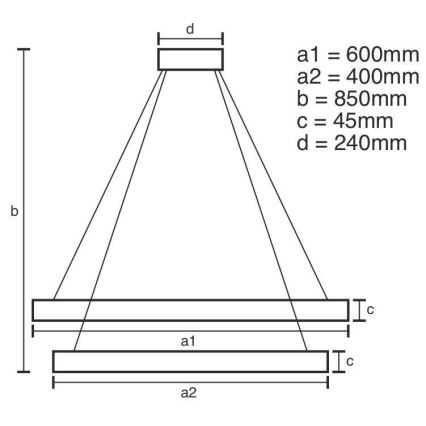 LED Hämardatav lühter LED/120W/230V 3000-6500K d. 60 cm + kaugjuhtimispult