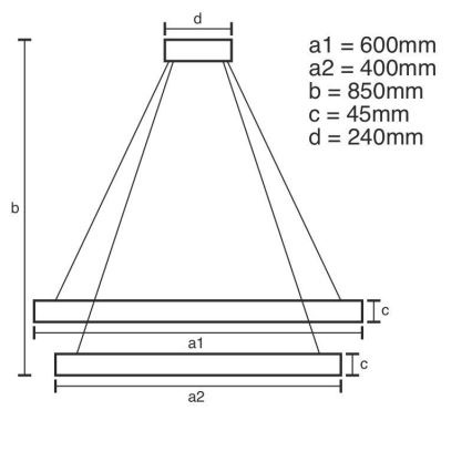LED Hämardatav lühter LED/120W/230V 3000-6500K d. 60 cm + kaugjuhtimispult