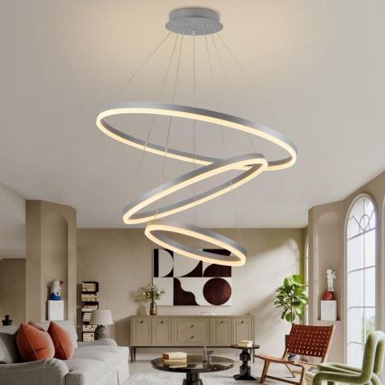 LED Hämardatav lühter LED/125W/230V 3000-6500K d. 80 cm + kaugjuhtimispult