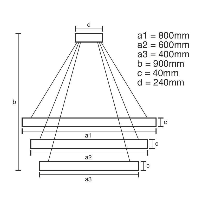 LED Hämardatav lühter LED/125W/230V 3000-6500K + kaugjuhtimispult