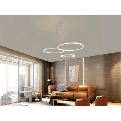 LED Hämardatav lühter LED/125W/230V 3000-6500K + kaugjuhtimispult