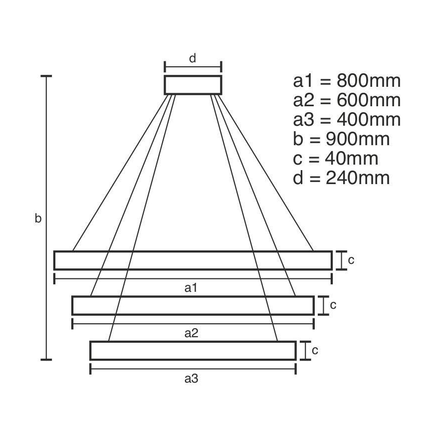 LED Hämardatav lühter LED/125W/230V 3000-6500K + pult