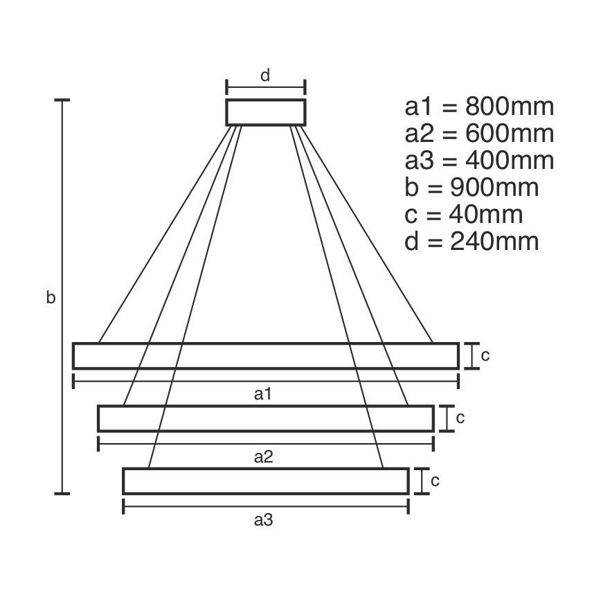 LED Hämardatav lühter LED/125W/230V 3000-6500K + pult