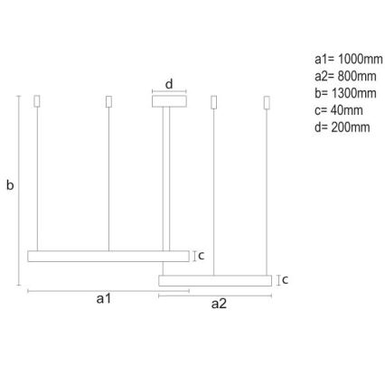 LED Hämardatav lühter LED/128W/230V 3000-6500K + kaugjuhtimispult