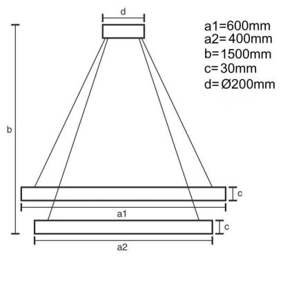 LED Hämardatav lühter LED/130W/230V 3000-6500K + kaugjuhtimispult