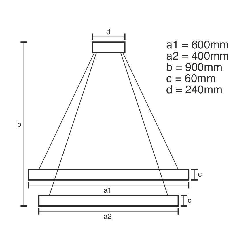 LED Hämardatav lühter LED/135W/230V 3000-6500K + kaugjuhtimispult