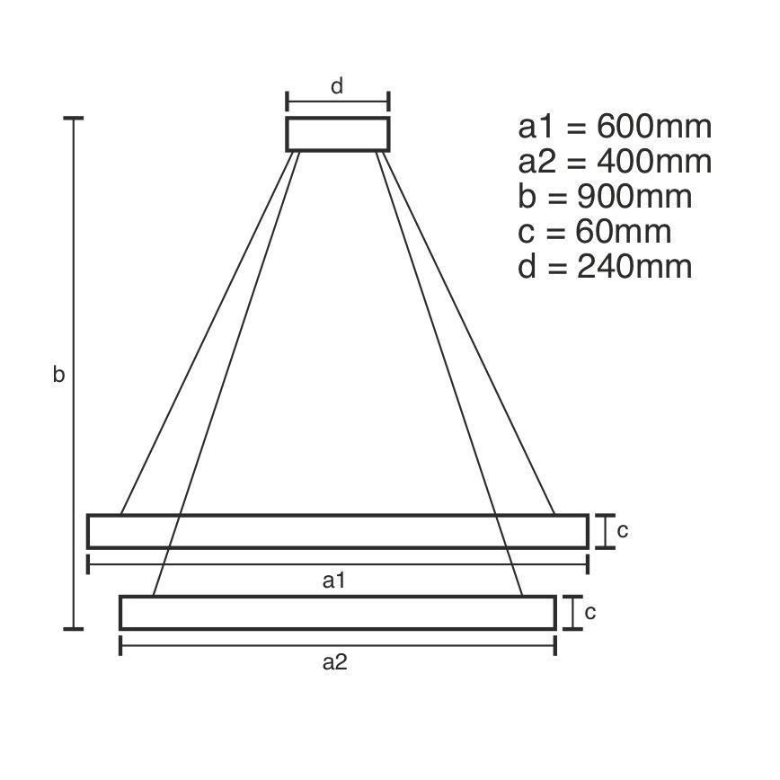 LED Hämardatav lühter LED/135W/230V 3000-6500K + kaugjuhtimispult