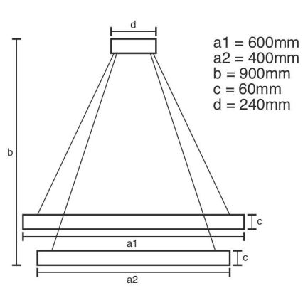 LED Hämardatav lühter LED/135W/230V 3000-6500K + pult