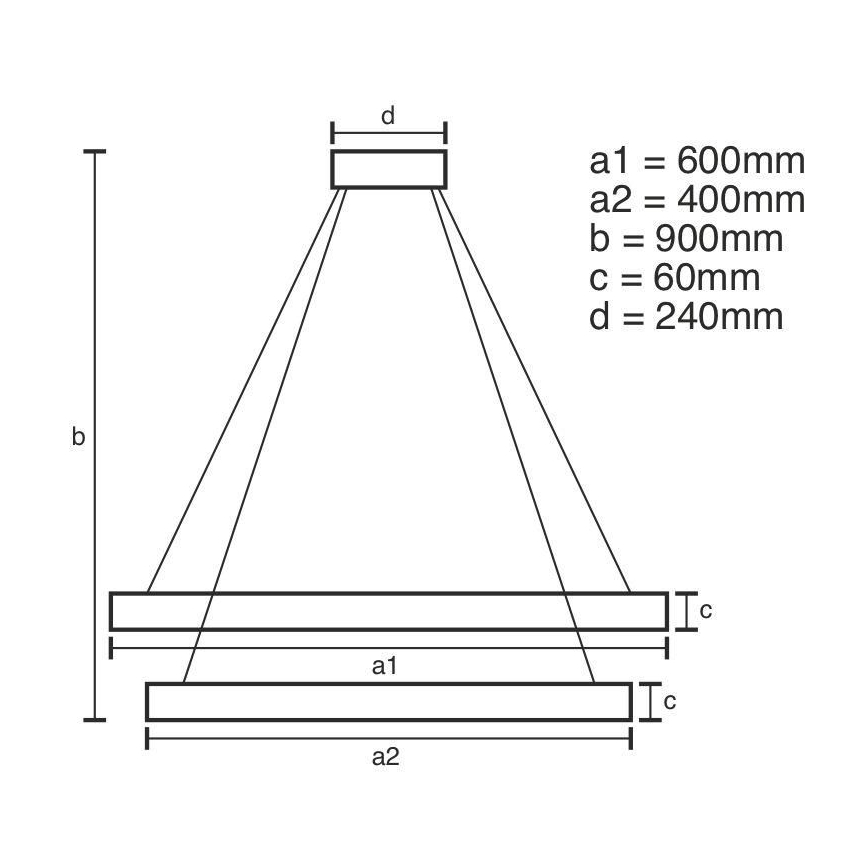 LED Hämardatav lühter LED/135W/230V 3000-6500K + pult