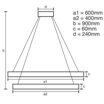 LED Hämardatav lühter LED/135W/230V 3000-6500K + pult