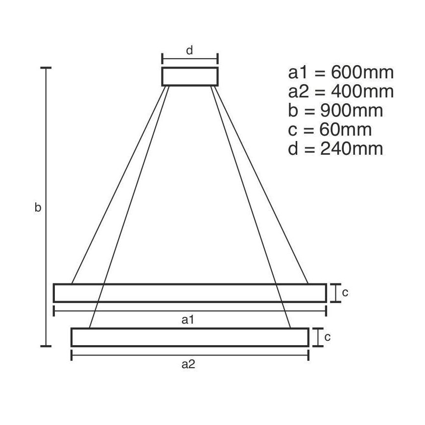 LED Hämardatav lühter LED/135W/230V 3000-6500K + pult