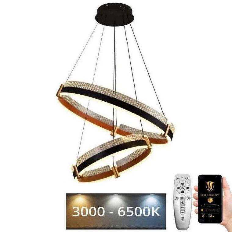 LED Hämardatav lühter LED/140W/230V 3000-6500K d. 60 cm + kaugjuhtimispult