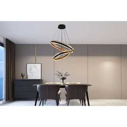 LED Hämardatav lühter LED/140W/230V 3000-6500K d. 60 cm + kaugjuhtimispult