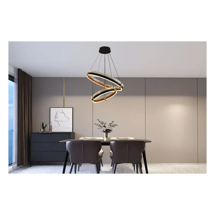 LED Hämardatav lühter LED/140W/230V 3000-6500K d. 60 cm + kaugjuhtimispult