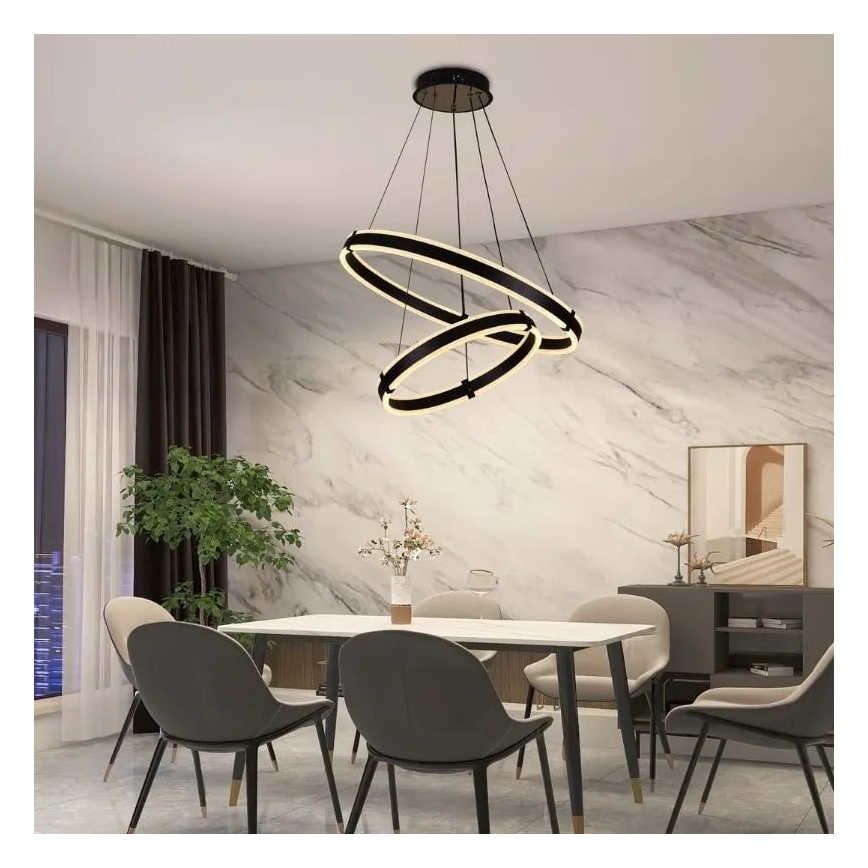 LED Hämardatav lühter LED/140W/230V 3000-6500K d. 60 cm + kaugjuhtimispult