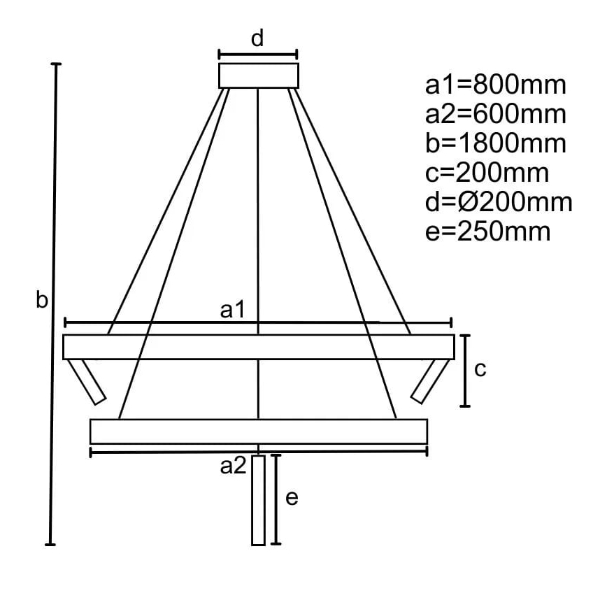 LED Hämardatav lühter LED/140W/230V 3000-6500K + kaugjuhtimispult
