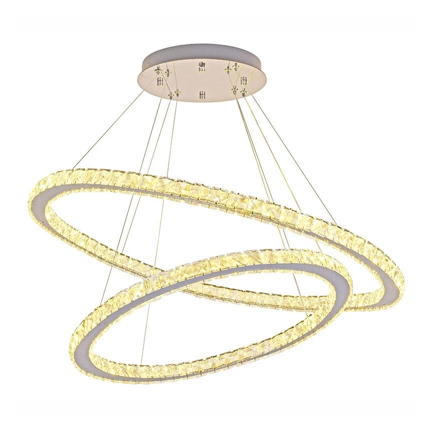 LED Hämardatav kristall-lühter LED/160W/230V 3000-6500K hõbedane + kaugjuhtimispult