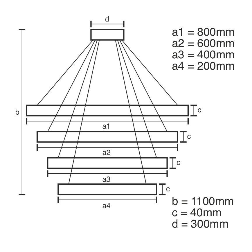 LED Hämardatav lühter LED/165W/230V 3000-6500K + pult