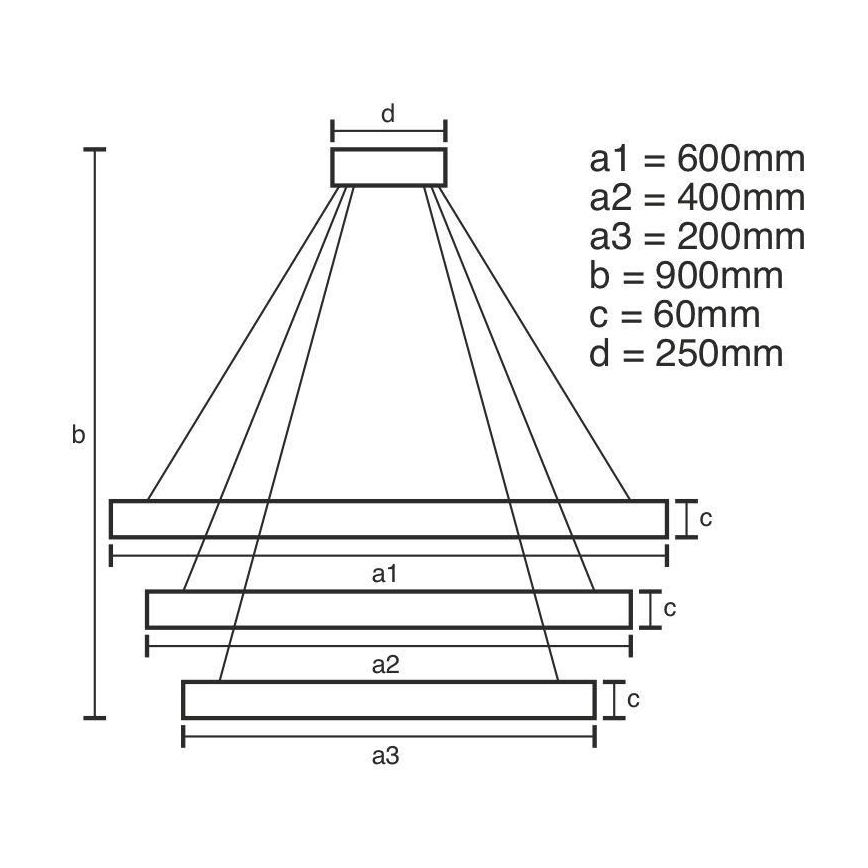 LED Hämardatav lühter LED/165W/230V 3000-6500K + pult
