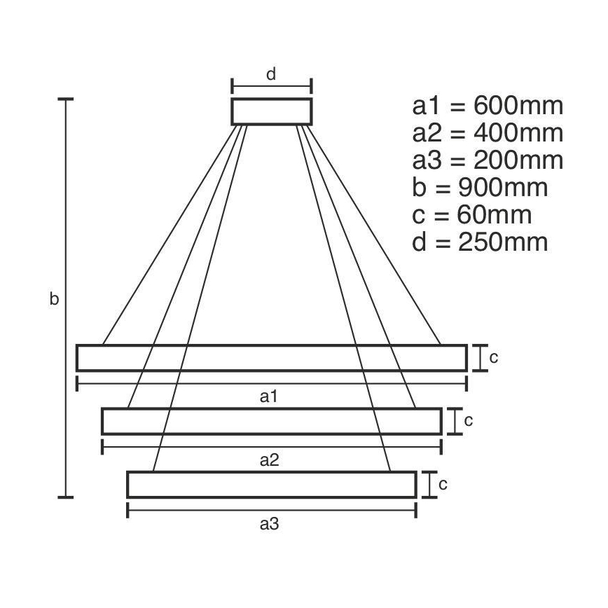 LED Hämardatav lühter LED/165W/230V 3000-6500K + pult