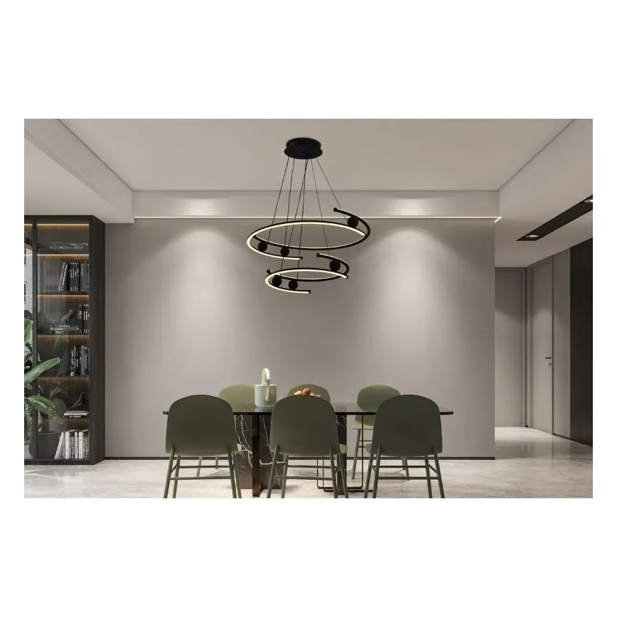 LED Hämardatav lühter LED/170W/230V 3000-6500K d. 80 cm + kaugjuhtimispult